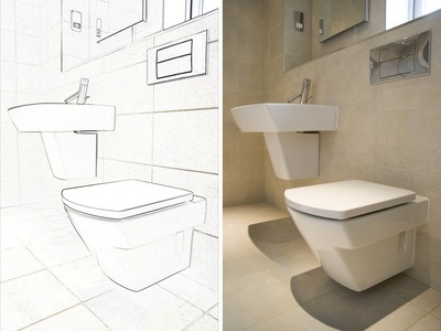 Installation Toilette: Wand-WC